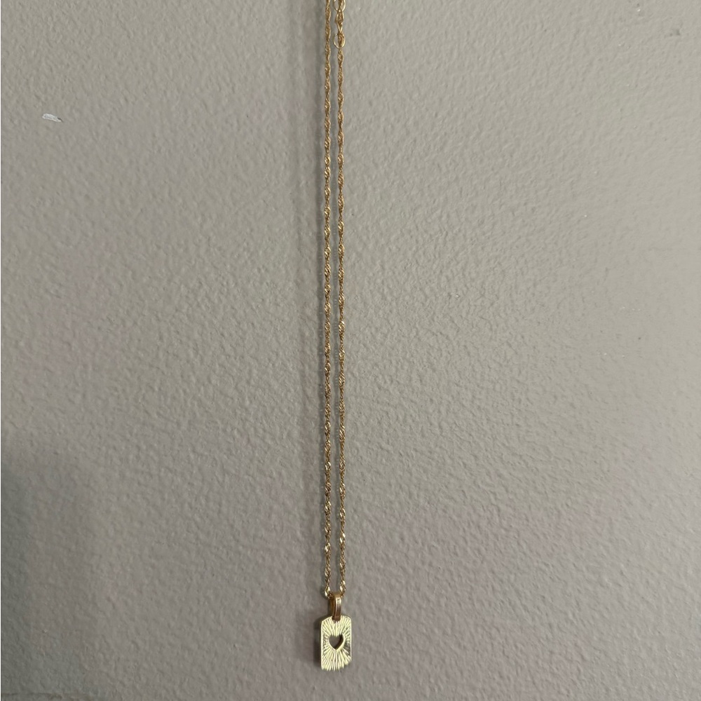 Gold Heart Pendant Necklace
